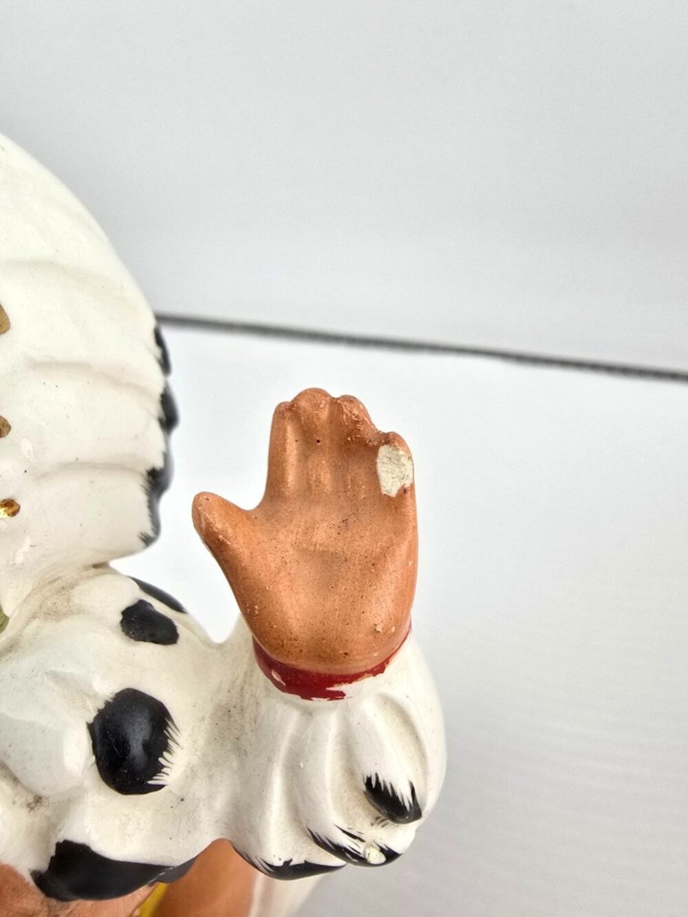 Vintage Wales Japan Native American Chief Figurines Set/2 Hand-Painted Ceramic - Picture 4 of 16